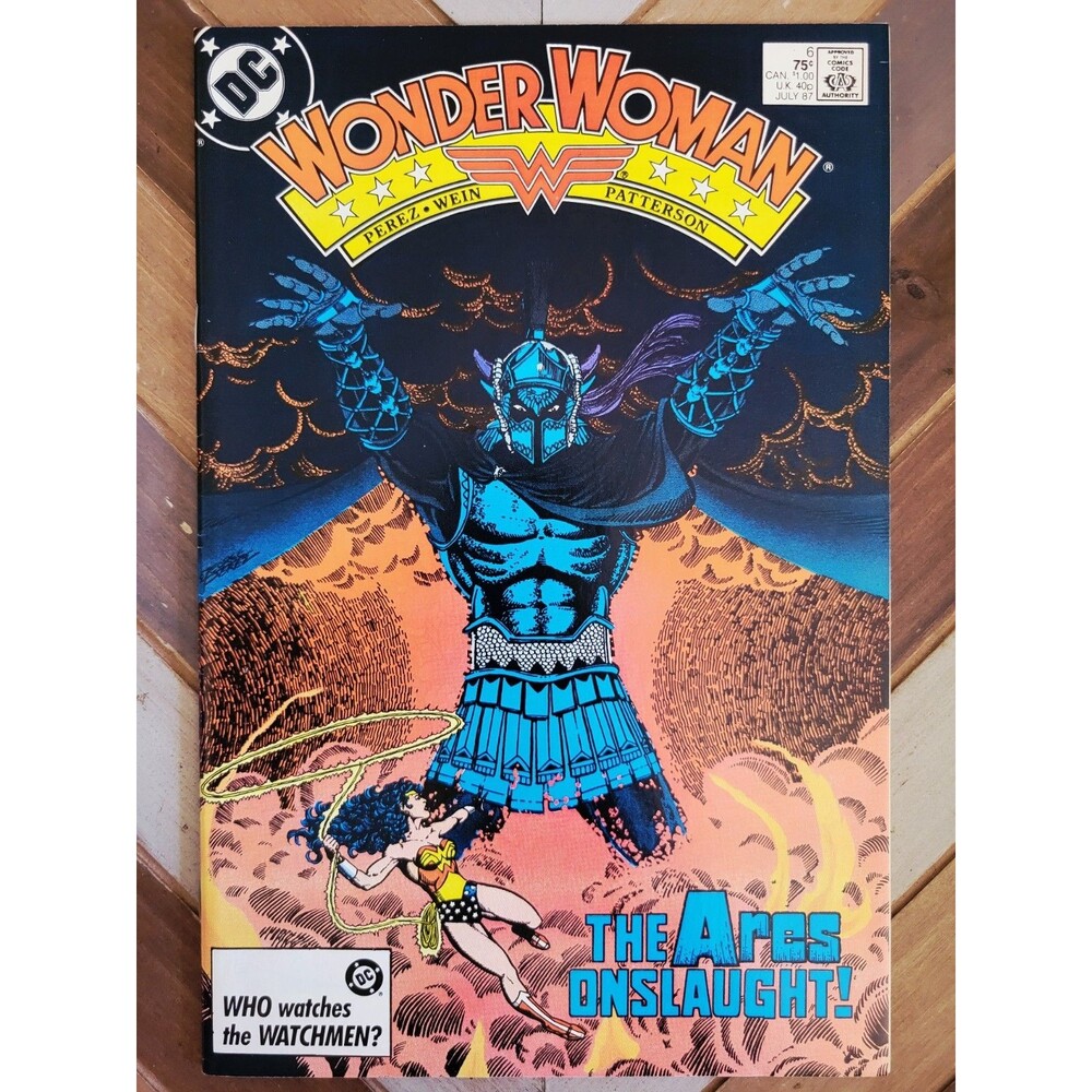 Wonder Woman #6 1987 Steve Trevor, Ares, Battle vs. Gods! George Perez Art (7.0)